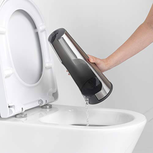 Image of Matt Steel /Black: Brabantia Toilet Brush and Holder - Matt Steel