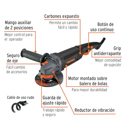 Pulidoras, Tools esmeriladora 4 1/2 Marca TRUPER (2)