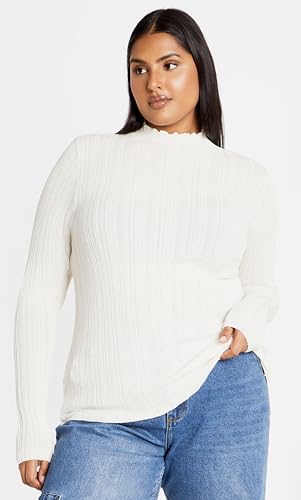Image of City Chic Women's Plus Size Crinkle Knit Sweater