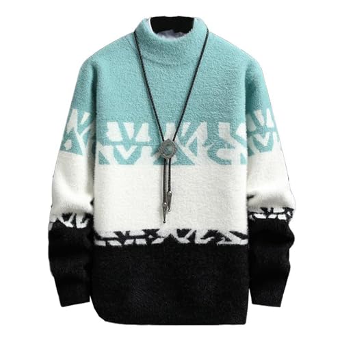 Men's Sweater Round Neck Knit Pullover Loose Fit Base Layer Warm Casual Long Sleeve Top for Men2