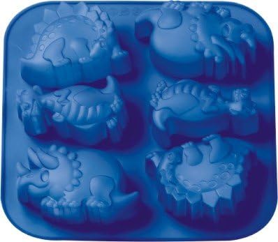 Freshyware 6 Cavity Special dinosaur Shaped Silicone Mold for Soap Making Mini Bath Bomb Crafts Candy Chocolate bar Assort Color 28273.7CM Design 35