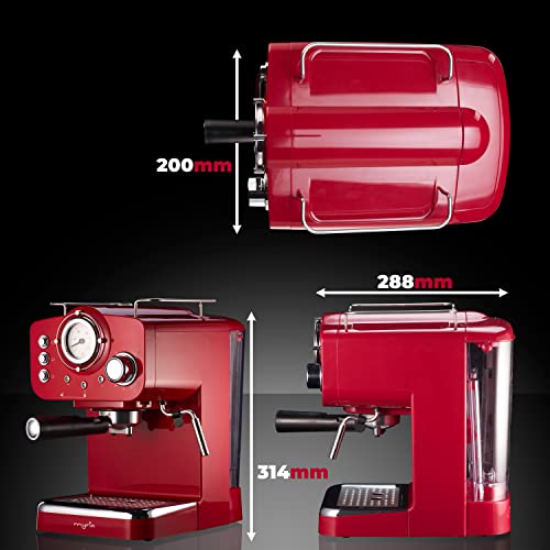 Espressomaschine Siebträger | Kaffeemaschine mit Siebträger | Espresso Milchaufschäumer | Siebträgermaschine klein | für… – Bild 4