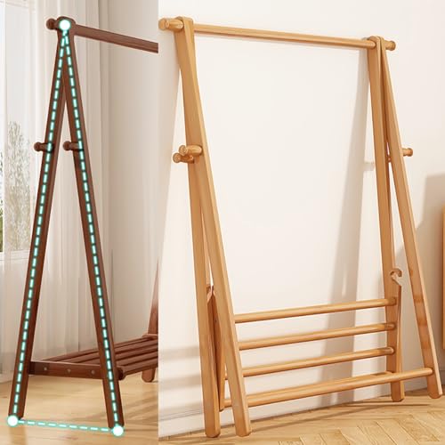 Portant à vêtements avec étagère inférieure meuble de rangement