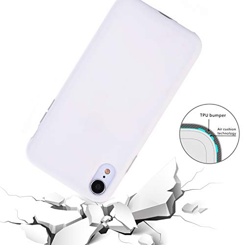 Baisrke Case For Iphone Xr, Hybrid Heavy Duty Protection Case Hard Plastic & Soft Tpu Sturdy Shockproof Armor High Impact Resistant Cover For Iphone Xr [White] #TOP6