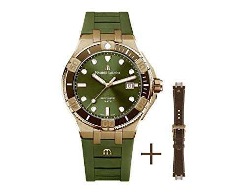 Maurice Lacroix Aikon Automatic 42 Mm Bronze Strap Package - Blue sunbrushed3