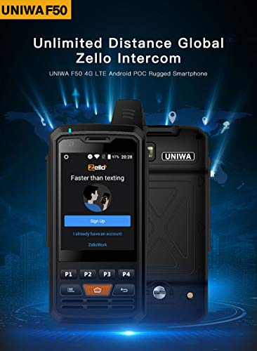 Uniwa Alps F50 Zello Ptt Walkie Talkie 2.8 Inches Touch Screen Quad Core Mtk6735 1Gb+8Gb 4000Mah 4G Lte Android 6.0 Rugged Smartphone #TOP1