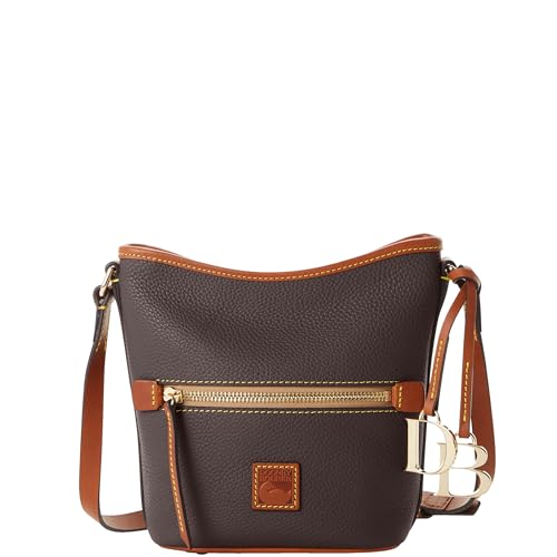 Dooney & Bourke Women's Small Zip Sac Shoulder Bag in Pebble Grain Leather, Small Handbag with Adjustable Crossbody Strap