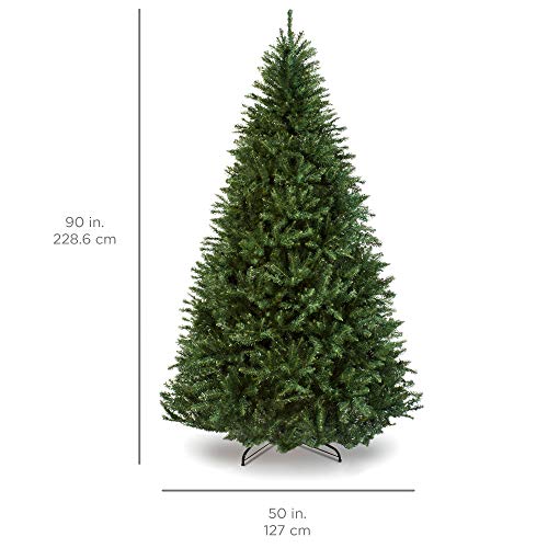 Best Choice Products 7.5Ft Hinged Douglas Full Fir Artificial Christmas Tree Holiday Decoration W/ 2,254 Branch Tips, Easy Assembly, Foldable Metal Stand, Green #TOP5
