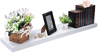 EUGAD Floating Shelves Wall Shelves Corner Wall Storage Shelves Invisible Mounting Bookshelves, 50x23x3.8cm, White Floating Shelf