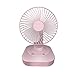 JKNMRL Ventilatore da Tavolo con scuotitore, Mini Ventilatore da Tavolo Ricaricabile USB, Ventilatore a Testa Rotante Automatica 120 ° (Home/Office/Silenzioso),Rosa