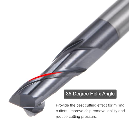 Image of uxcell 4pcs 4mm Dia 4mm Shank Square Nose End Mill 2 Flutes HRC45 Carbide AlTiN Coated CNC Router Bits Cutter Tools for End Milling CNC Machining