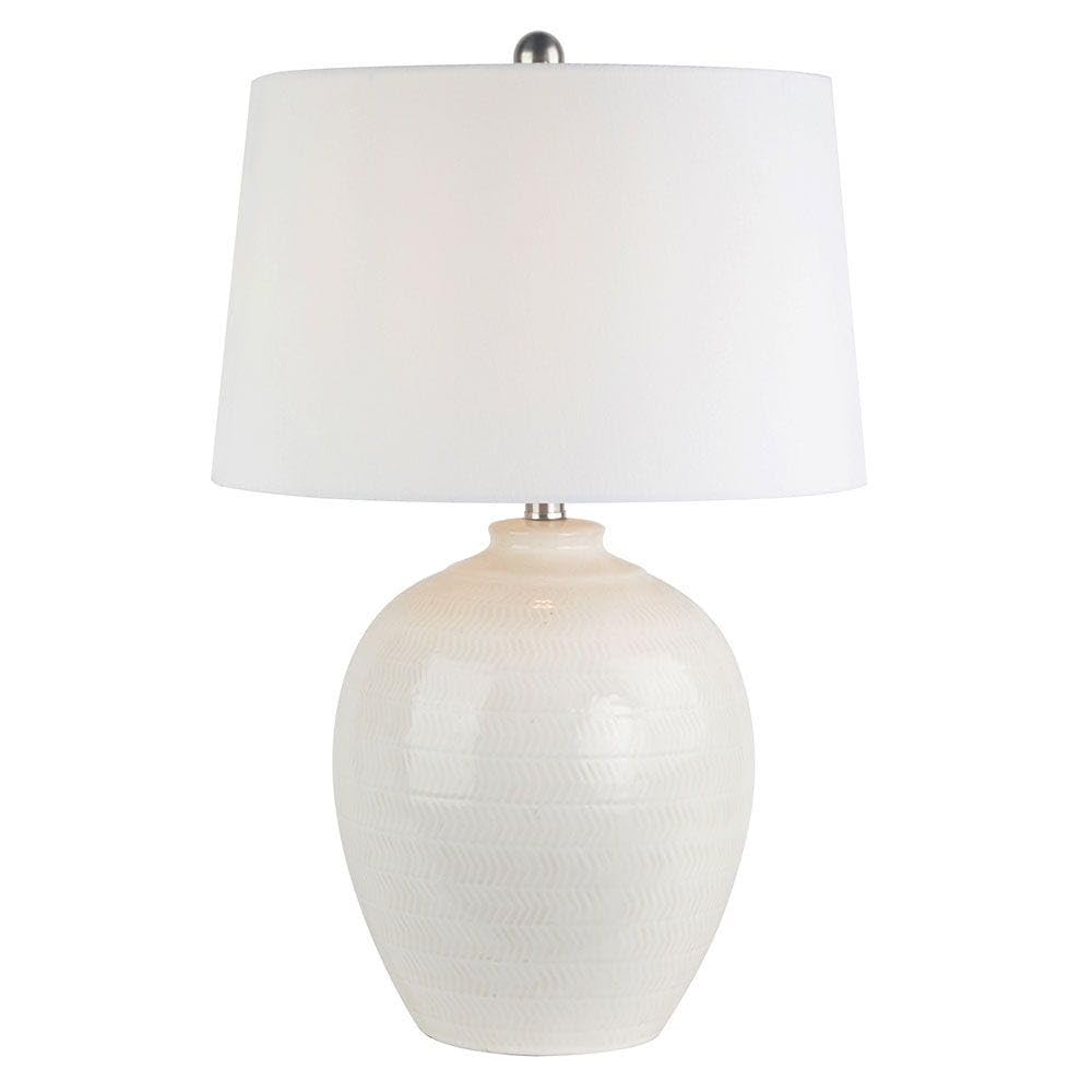 Danube HomeJonathan Table Lamp | Ceramic Table Lamps Modern Home Decoration For Your Lovely Living Room Dining Room Bedroom | L 40.5 X W 40.5 X H 63.5 Cm - Ivory