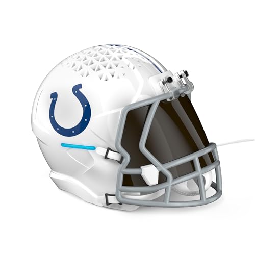 Image of NFL Echo Dot Bundle: Includes Echo Dot | Glacier White and Limited-Edition NFL Helmet Stand | Indianapolis Colts