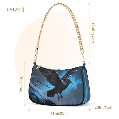 Sac à main tendance Midnight Flight Raven en finition chaîne exclusive - 3