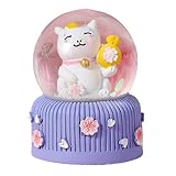 PRETYZOOM Couleur Aléatoire Décoration d'anniversaire Chat Créatif Résine Décoratif Adorable Cadeaux Parure Enfants Maison Cristal Lumineux Roman Boule D Ornement