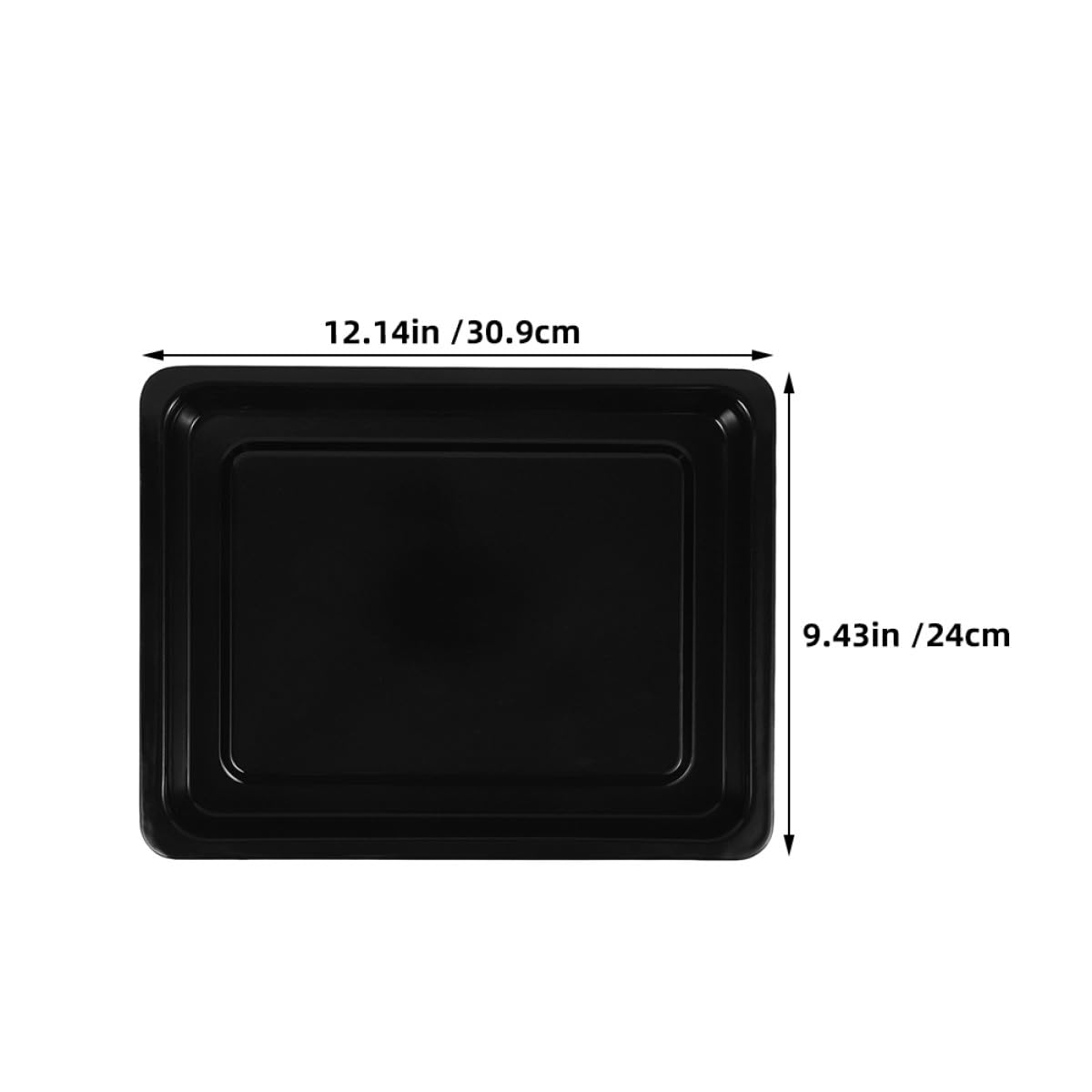 Cabilock 2piezas Bandejas Para Hornear Esmaltadas Negras Resistentes Fáciles De Limpiar Para Cocina y Repostería Comercial Bandejas Para Hornear Planas