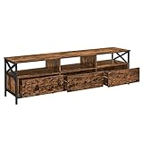 [Tablero largo con mucho espacio] Este mueble de TV con un estante de 40 x 178 cm ofrece mucho espacio para televisores de hasta 75 pulgadas, decoraciones, routers, equipo de música y más