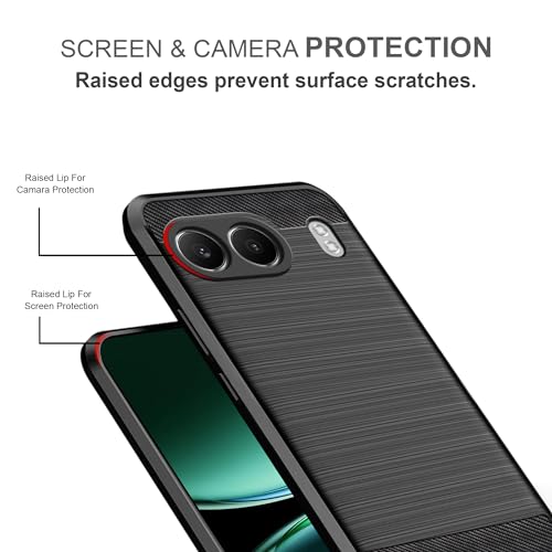 Image of Amazon Brand - Solimo Back Cover Case for OnePlus Nord 4 5G | Compatible for OnePlus Nord 4 5G Back Cover Case | 360 Degree Protection | Soft and Flexible (TPU | Matte Black)
