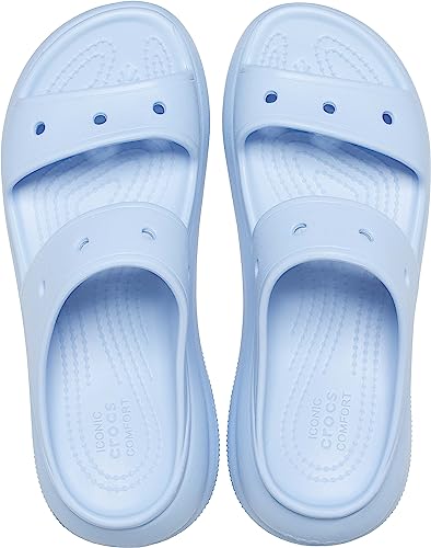 Crocs Unisex Classic Crush Sandal Blue Calcite Men's 9, Women's 11 Medium4