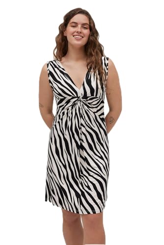 YSABEL MORA Vestido Corto con Nudo Animal Print para Definir la Figura y Estilo Versátil, Ideal para Verano, Tejido Fresco y Ligero, Recomendamos Talla Menos para Mejor Ajuste