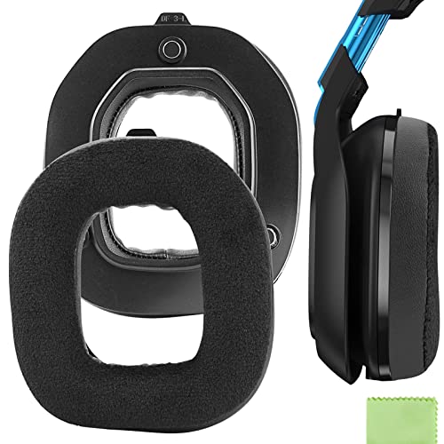 Geekria Comfort Hybrid Velour Replacement Ear Pads for Astro A50 Gen 3 Headphones, Ear Cushions (Black)