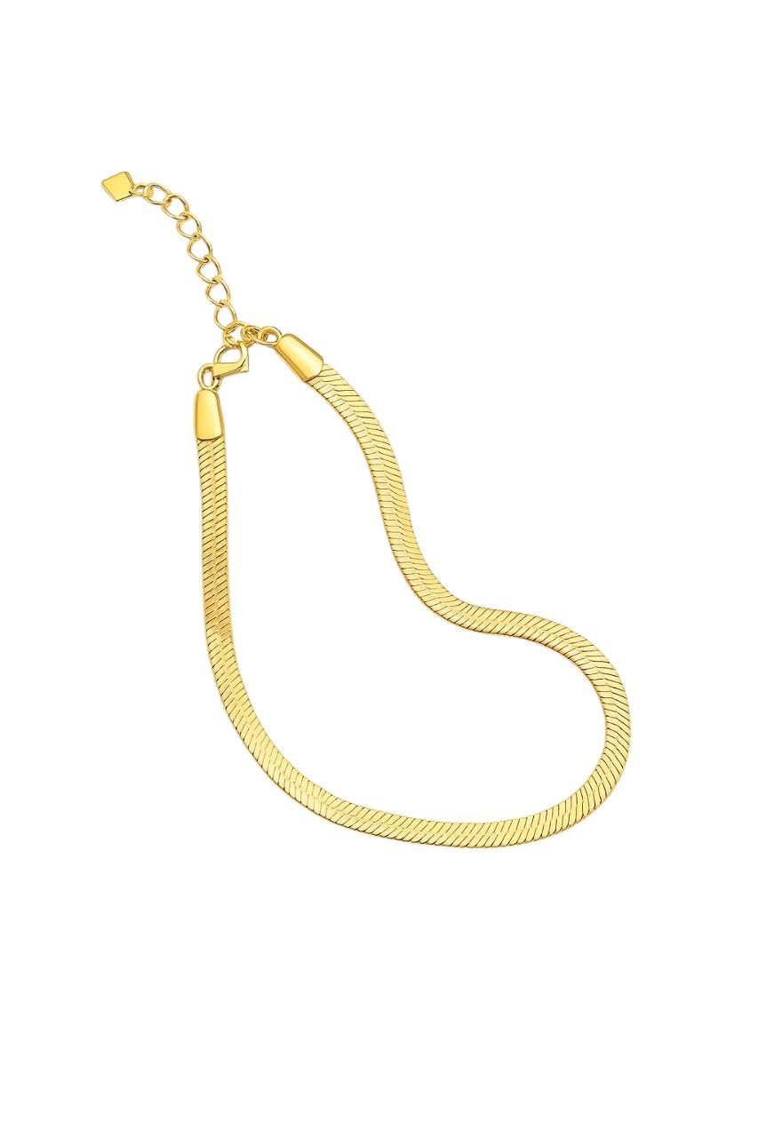 Tasiso Snake Bone Chain Link Bracelet for Women 18K Gold Plated