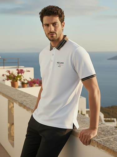 Image of VastraVibes Men's Polo T Shirt | Smart Casual Stylish Top | Slim Fit Trendy Wear | Travel Office Party | Premium Men's Fashion