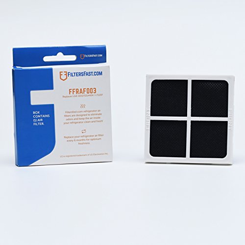 Filters Fast FFRAF-003 Compatible Replacement for LG ADQ73214404, ADQ73214405 Carbon Refrigerator Fridge Air Filter, Air Cleaner Odor Neutralizer Deodorizer 3.25x3.25x0.25 inch