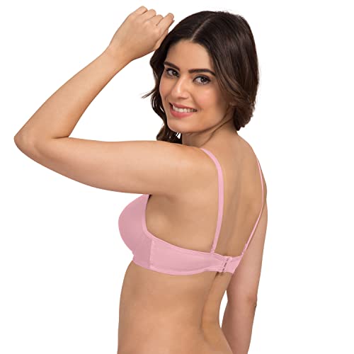 Image of Tweens - Heavily Padded Semi Push-Up Bra - Polyamide Fabric - 3 /4th Coverage, Wireless, Multiway Straps, Seamless - Everyday T-Shirt Bra