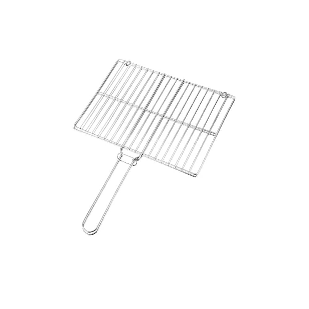 Qusedwey Flat Braai Grid Securely Holds Food for Grilling Outdoor Cooking Barbecue BBQ S