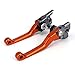 JFGRACING Pivot Billet Pivot Embrayable Levier de Frein pour 250 300 350 400 450 500 505 525 530 SX SXF XC XCF XCFW EXC XCW EXCF XCFW SMR XCRW 06-13 - Orange