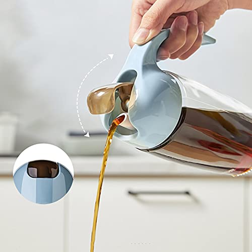 Olie sproeier Glasolie en azijn dispenser met handvat Keuken Kruidenfles Olie Fles Automatische Flip Top Oiler Azijn… - Afbeelding 4