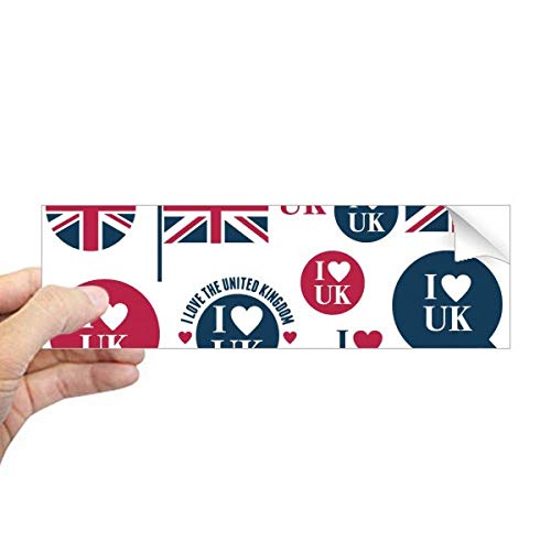 Pegatina I Love UK para decorar la ventana de tu ordenador en la oficina