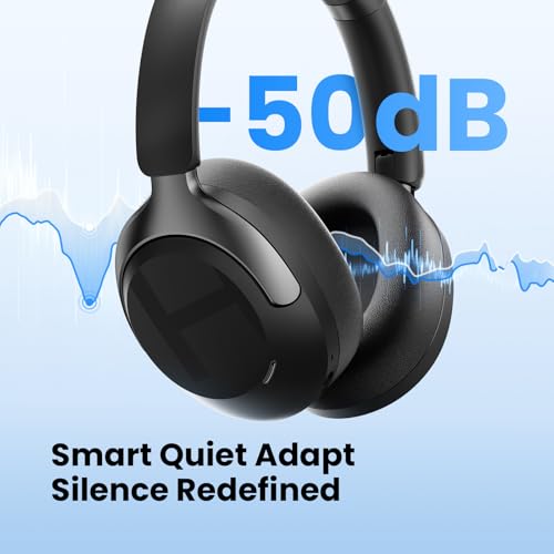 Image of HAYLOU S40 Noise Cancelling Headphones Over Ear, 50dB Hybrid ANC with Multiple Modes, LDAC Hi-Res Wireless Audio, 90H Playtime, Custom EQ via App, Bluetooth 6.0 Multipoint Connect, 5 HD Mics Call