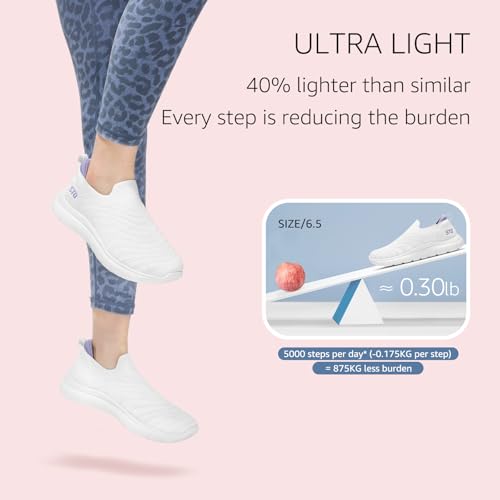 STQ Walking Shoes for Women Arch Support Comfort Lightweight Slip on Sneakers with Memory Foam4