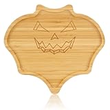 WILLKOMMEN Bat Shaped Charcuterie Board, Serving Platter, Bamboo Serving Tray 10" x 9" for Party Child Spooky Cheese Appetizer Board Serving Dishes Plate for Snacks, Candy, Cookies