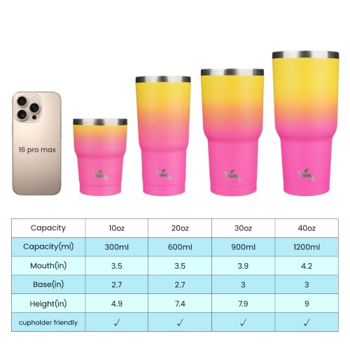 Image of Konokyo 40 oz Tumbler with Handle and Straw, Insulated Travel Mug