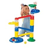 MindWare Junior Marble Run - My First Marble Run Set - Toddler Building Game - Marble Maze Toddler Building Toy Set with Oversized Marble Track Pieces and 5 Giant Marbles for Kids 12 Months and Up