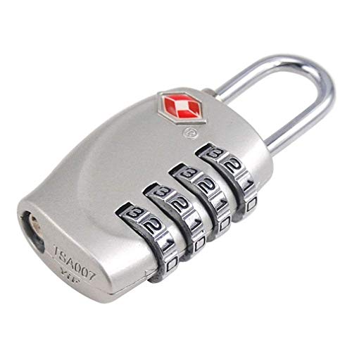 Preisvergleich Produktbild Ogquaton Praktisches Zahlenschloss 4-stelliges Schloss Sicherheitsschloss aus Zinklegierung Geeignet für Koffer Luggage Sliver Praktisch und nützlich