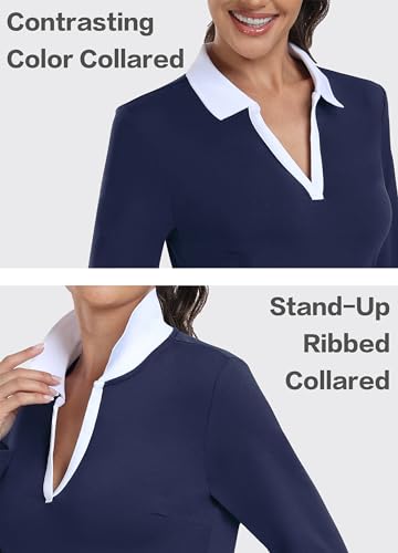 Image of Hiverlay Golf Dresses for Women with Shorts and Pockets, V-Neck Short Sleeve Tennis Dress, Workout Athletic Dresses