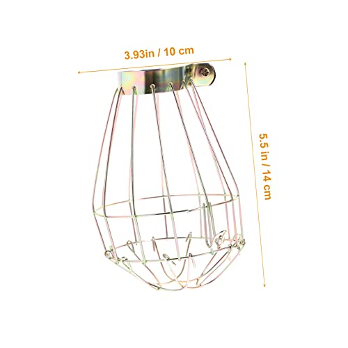 Homoyoyo Vintage Lantern Globe Chandelier Globe Light Bulbs 6pcs Small Light Bulb Covers Light Bulb Covers for Ceiling Lights Vintage Bulb Cover Light Cage Metal Lamp Bulb Guard - Image 3