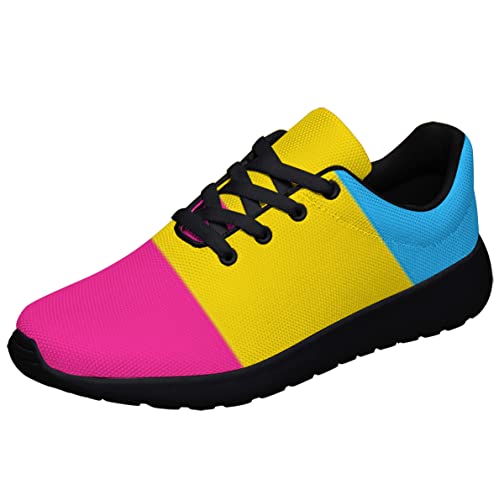 Sonzj-II LGBT Rainbow Shoes Mens Womens Running Sneakers Mesh Breathable Jogging Walking Shoes