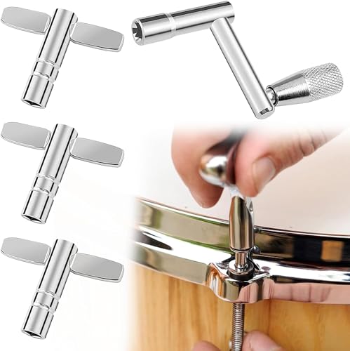 De Percusión, Musical Instruments ZYHSLZ 4 Piezas Llaves de tambor, Tambor Llave de Afinación, Juego de Teclas de Tambor Ajustables, Herramienta de Percusión, Llave de ambor Bombo para Fiestas...