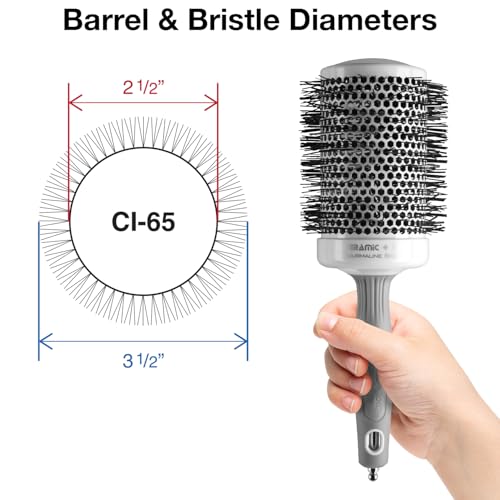 Olivia Garden Ceramic and Ion Brush Mega 3 1/2 '' - 1 Unit