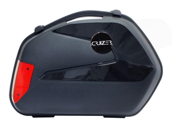 CRUIZER Zestaw sztywnych bocznych walizek motocyklowych z uchwytem montażowym