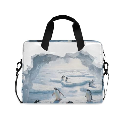 Maletín portátil para laptop 15.6 pulgadas con estampado de pingüinos antárticos