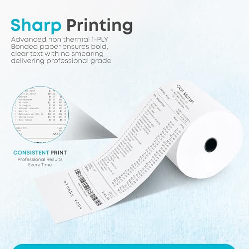 Image of (32 Rolls) Kitchen Printer Paper 3 inch x 150 Feet Receipt Paper Rolls