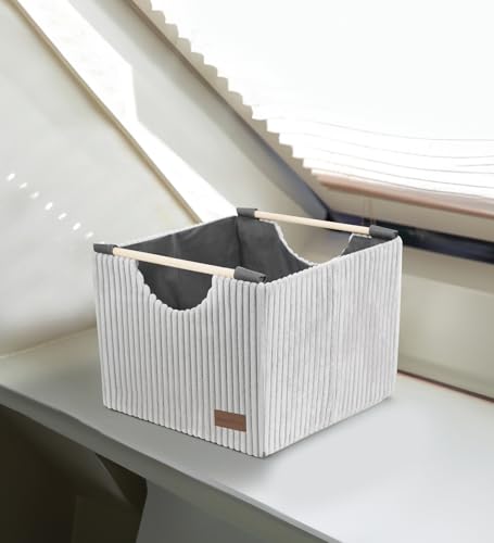 Image of OBSESSIONS Compact and Durable Foldable Laundry Basket ? Maximize Space with a Multi-Storage Design, Easy to Use and Travel-Friendly, Stone Color,Dimensions (W)32 x (L)33 x (H)25 cm