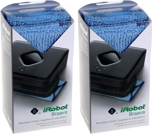 iRobot Originalteile - Originales Zubehör, Mikrofaserwischtücher (3X), Kompatibilität mit der Braava Jet 300 Serie, Blau, Weiß… – Ansicht 1