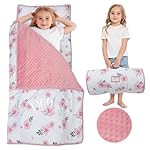 Extra Large Toddler Nap Mat with Pillow and Blanket, 55.1''x 23'' Soft Toddler Sleeping Mat, Portable Nap Mats for Daycare, Preschool